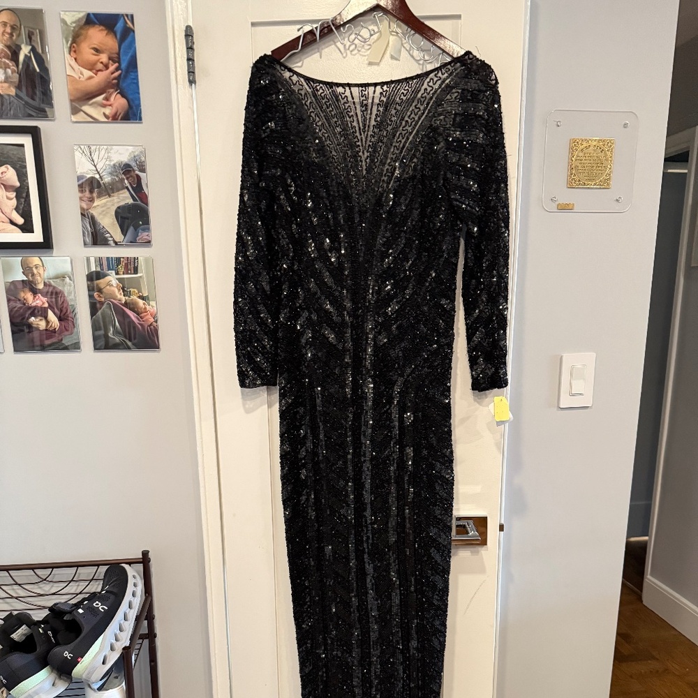 Mieka “Angelica” Black Sequin Gown Size 10